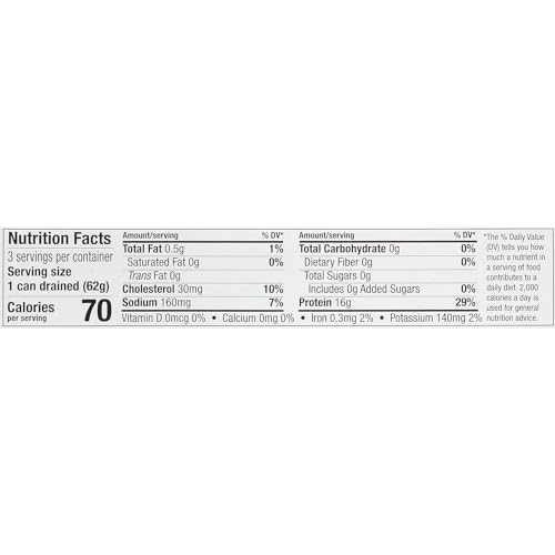 Bumble Bee Solid White Albacore Tuna in Water, 3 oz Can (8 Packs of 3, 24 Cans Total) - Wild Caught Tuna - 16g Protein per...