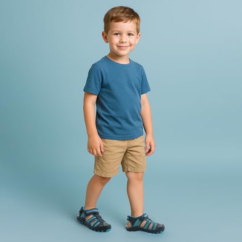 Apakowa Kids Boys Sandals Summer Outdoor Athletic Double Strap Closed-Toe Beach Sandals Sport (Toddler/Little Kid)