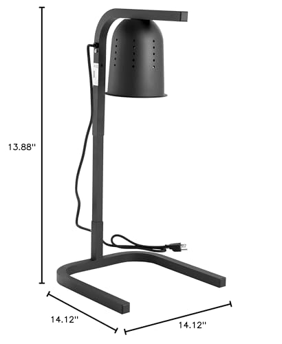 Kratos Commercial Bulb Warmer, One Bulb Heat Lamp for Food, Black, 120V, 250 Watts, Countertop Electric Food Warmer for Restaurants (31M-002)