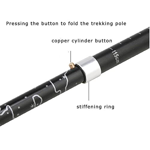 Trekking Poles -2 Ultralight Collapsible Carbon Fiber Hiking Poles with Anti-Shock and Quick Lock System, Folding Walking ...