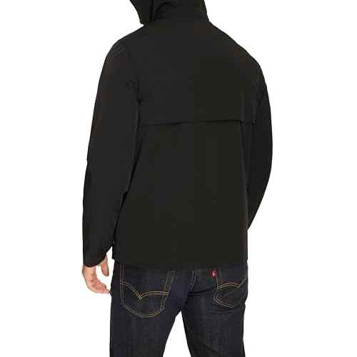 Cole Haan mens Long Sleeve Hooded Rain Parka