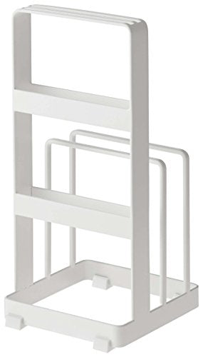 Yamazaki businessman kitchen knife and cutting board stand plate white 2436