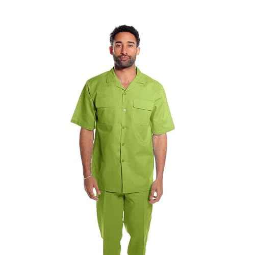STACY ADAMS Men's Linen Shirt Pant Set