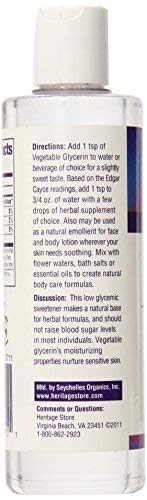 Heritage Store Vegetable Glycerin, 8 Ounce