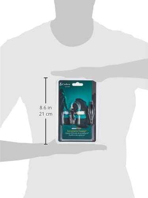 COBRA GA-SV01 Surveillance Walkie Talkie Headset Microphone for Adults, Compatible with All MicroTalk Two-Way Radios, Silicone Ear Tip, Black (Pack of 3)