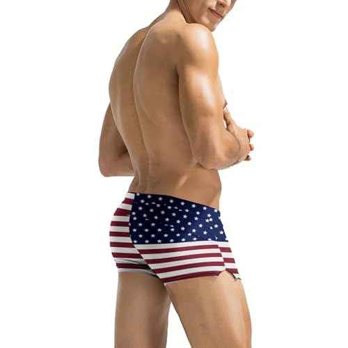 COOFANDY Men's Square Leg Swim Briefs Athletic Quick Dry Bathing Suit Square Leg Board Short for Men