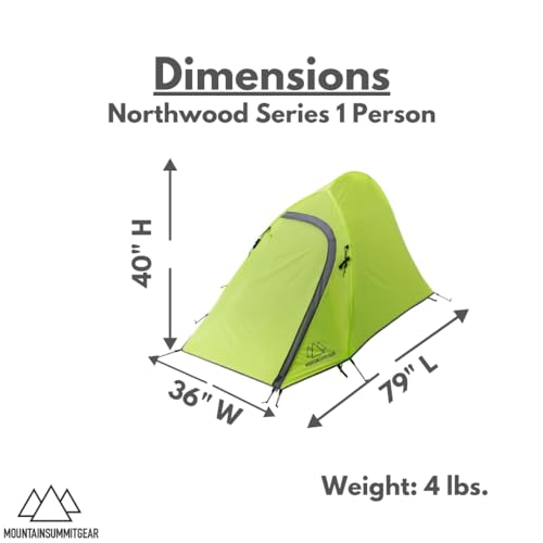 Northwood Series Backpacking Tent - Lightweight Camping Tent and Backpacking Tent with Water Resistant and Windproof Desig...