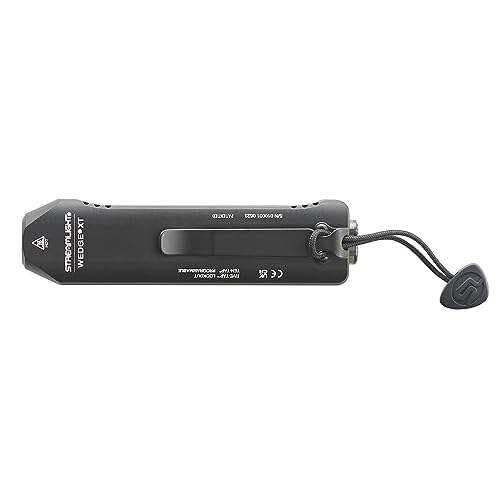 Streamlight 88812 Wedge XT 500-Lumen 1900-Candela Flat Everyday Carry Flashlight, Includes USB-Cable and Pocket Lanyard, Black