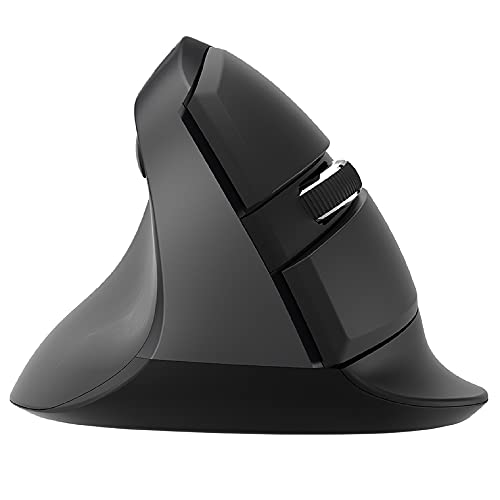 J-Tech Digital Ergonomic Left Hand Mouse with Wireless Connection, AA Battery, 2.4GHz Nano Transceiver, 800, 1200, 1600, 2...
