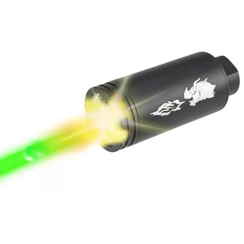 Spitfire Airsoft Tracer Unit with Flame Effect Dracarus Style for 14mm CCW Thread with 11mm CW Adapter