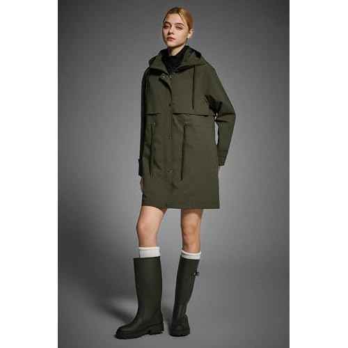 Orolay Women's Long Windbreaker Hooded Light Jacket Active Outdoor Anoraks