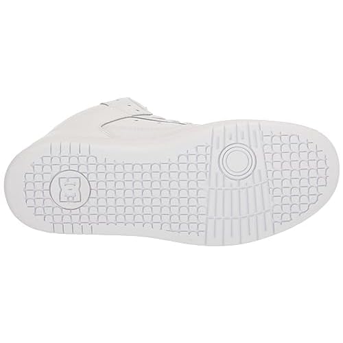 DC Women's Manteca 4 High Top Skate Shoe White/Silver 8.5