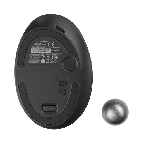 Kensington TB550 Wireless Trackball Mouse, Thumb Operated, Rechargeable, Ergonomic Design (K72196WW), Black