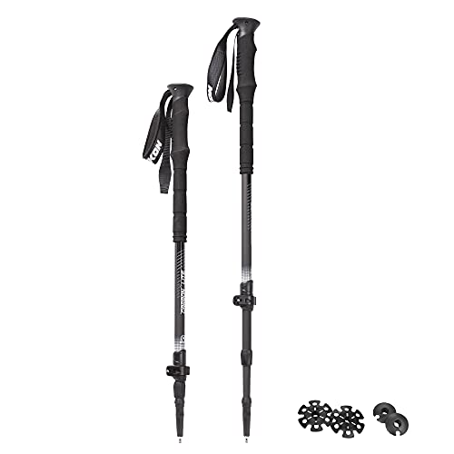 Yukon Charlie's Sherpa Trekking Poles, Twist Lock Adjustment System, Hiking Poles and Snow Baskets, Multiple Styles & Sizes