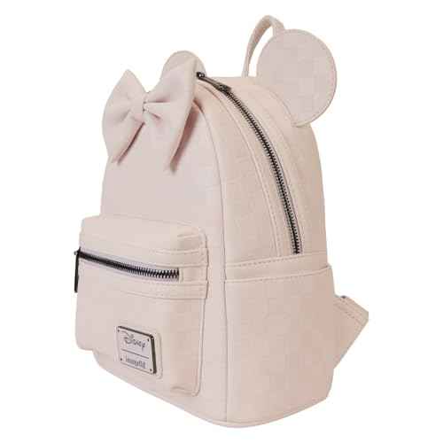 Loungefly Minnie Mouse Checkered Texture Mini Backpack