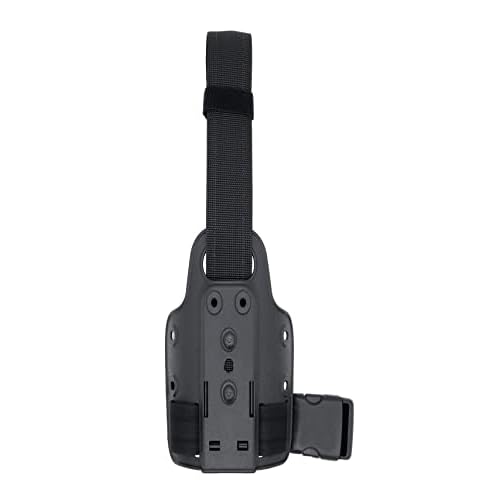 SAFARILAND 6004-10 Single Strap Leg Shroud Small Tactical Plate with Harness,Black Stx Tactical Finish