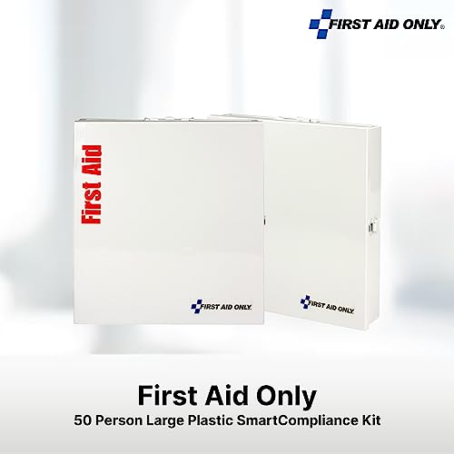 First Aid Only 746000 SmartCompliance 50-Person ANSI A+ and OSHA Compliant First Aid Kit for Business, Large Metal First A...