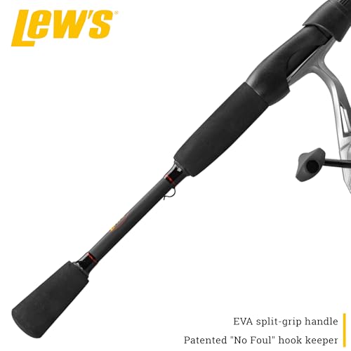 Lew's Laser LSG Speed Spin Spinning Reel and Fishing Rod Combo, IM6 Graphite Blank Fishing Rod, Right or Left-Hand Retriev...