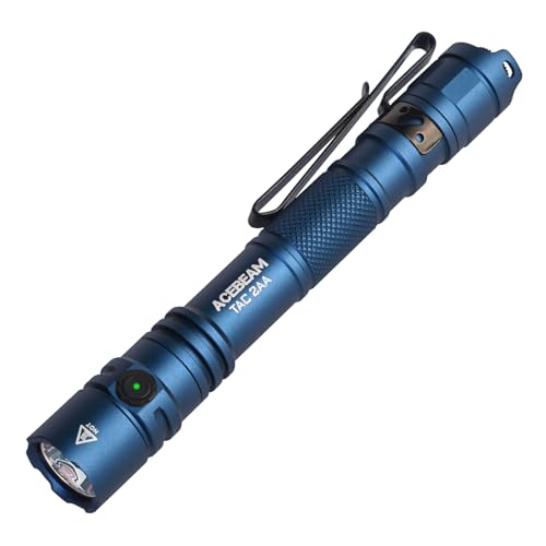 ACEBEAM TAC 2AA EDC Tactical Dual Modes Flashlight Rechargeable, 1400 High Lumens Flashlight, Dual Switch Pocket LED Flash...