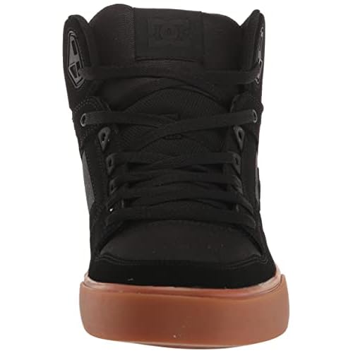 DC mens Pure High-top Wc Skate Shoe, Black/Gum, 10.5 US