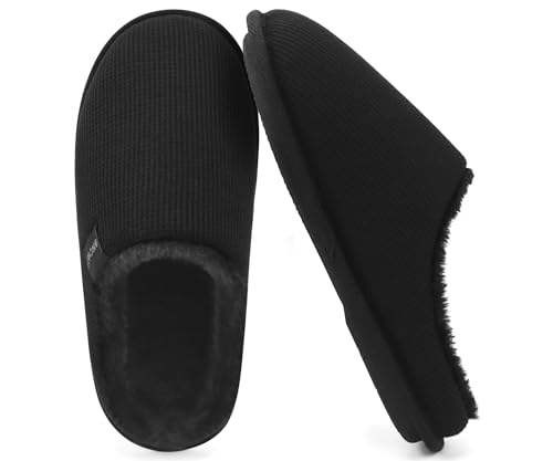 ONCAI Women's House Slippers, Cushion Memory Foam Waffle Upper Home Comfortable Warm Winter Cozy Soft Lightweight Indoor B...