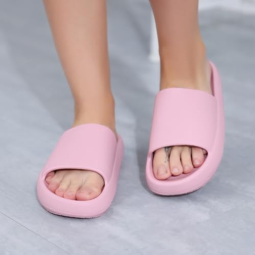 Cloud Slides for Women Pillow Sandals Extremely Soft Indoor and Outdoor Comfy Cloud Slippers Ultra Cushioned Thick Sole