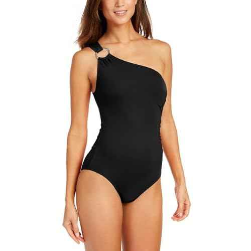 Michael Kors Swimwear Women's Logo One Shoulder One Piece