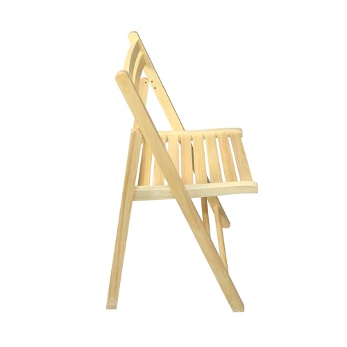 Casual Home Wooden Folding Chairs 2-Pcs Set - Natural