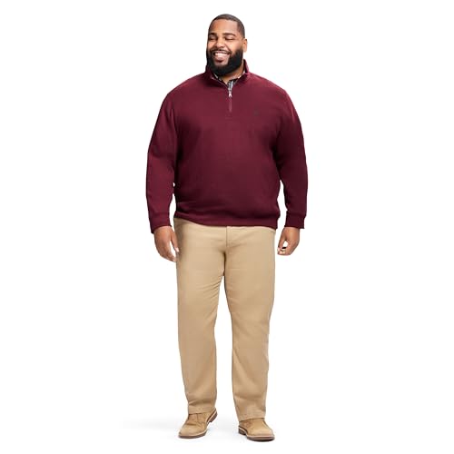 IZOD Men's Big and Tall Advantage Performance Quarter Zip Fleece Pullover Sweatshirt