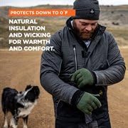 RefrigiWear Unisex Insulated Wool Leather Palm Gloves – Warm Winter Work Gloves for Cold Weather Protection