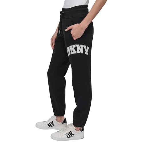 DKNY Women's Drawstring Fleece Jogger Sweatpant