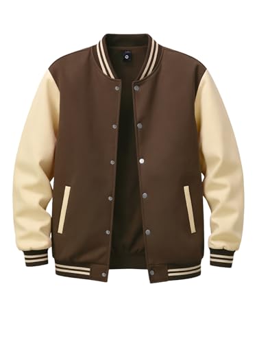 Men's Autumn/Winter Long-Sleeved Pocket Jacket Baseball Jacket Classic Color Block Fashion Casual Outdoor Sports Top