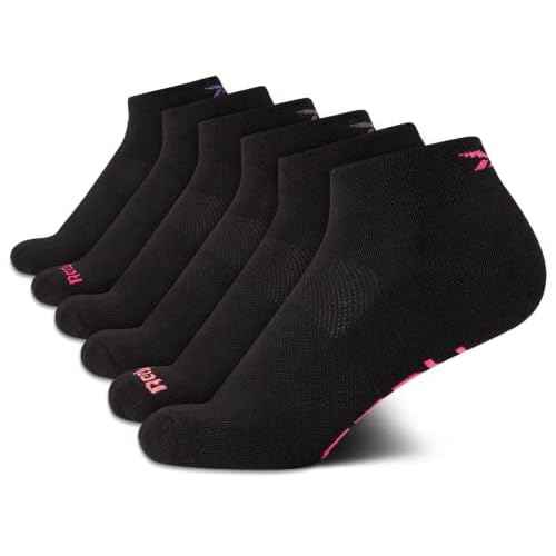 Reebok Womens Comfort Cushioned Athletic Quarter Cut Socks (6 Pack)