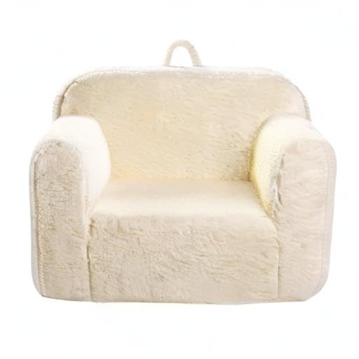 MOMCAYWEX Kids Snuggly-Soft Sherpa Chair, Cuddly Toddler Foam Chair for Boys and Girls, Cream