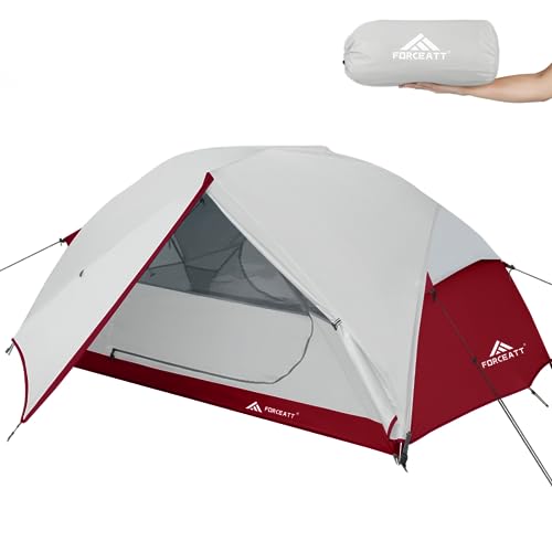 Forceatt Tent for 2 and 3 Person is Waterproof and Windproof, Camping Tent for 3 to 4 Seasons,Lightweight Aluminum Pole Ba...