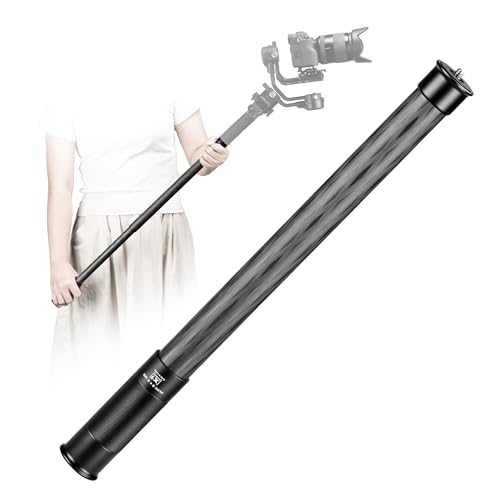 FANAUE Gimbal Extension Pole Carbon Fiber Extension Monopod Pole Stick with 1/4" Screw, 2 Section Universal Rod for Tripod...