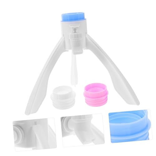 OFFSCH Triangular Water Jug Stand Easy Setup Water Dispenser Base Support Rack for Home and Office White with Connectors