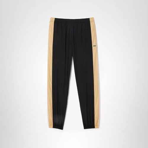 Lacoste Men's Core Collection Regular Fit Track Pants, Black/Croissant/Flour, Small