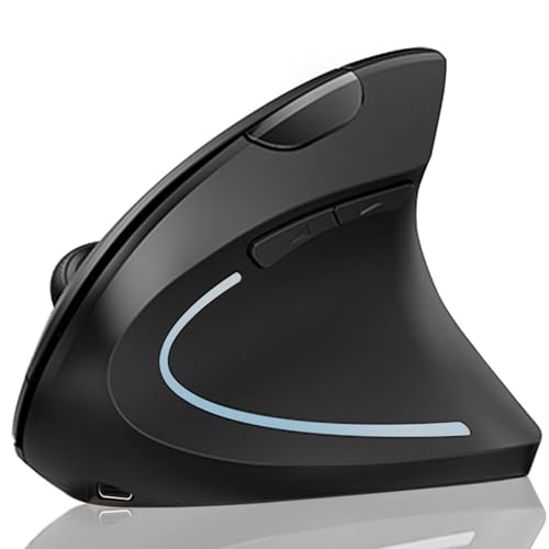 Lekvey Ergonomic Mouse, Vertical Wireless Mouse: Rechargeable Optical Carpal Tunnel Mice with 2.4G USB Receiver, 1000/120...