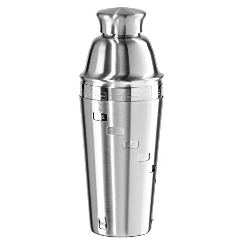 OGGI Dial A Drink Cocktail Shaker - Stainless Steel, 15 Recipes, Built in Strainer, 34 oz - The Original and Only Dial A D...