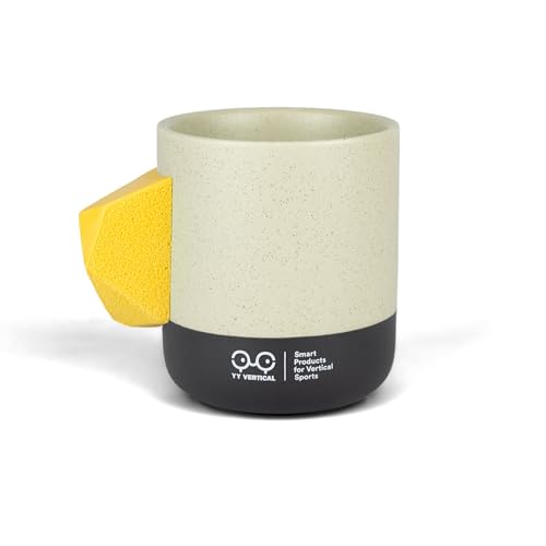 YY Vertical Climbing Mug Evo, Pinch Mug for Rock Climbers and Boulderers, Indoor Bouldering Grip Cup, Unique Gift, Blue