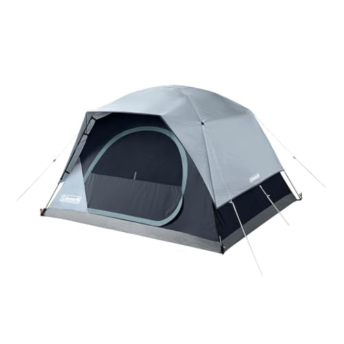 Coleman Skydome Tent with LED Lights & 5-Minute Setup, Weatherproof 4-Person Tent with Overhead Lighting, Made of PFAS-Fre...