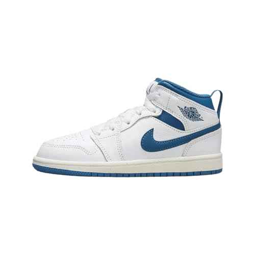 Jordan Little Kid's 1 Mid SE White/Industrial Blue-Sail (FN7493 141) - 2