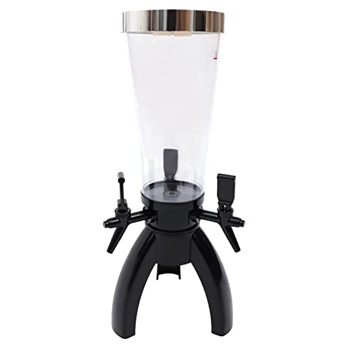 3L Beer Tower Dispenser,with 3 Taps and Freeze Tube,Spherical Beverage Dispenser Drink Tower,Easy to Clean, Party, Restaur...