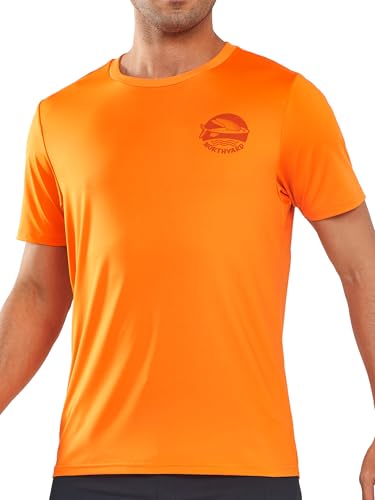 NORTHYARD Mens Swim Shirt Rash Guard UPF 50+ Quick Dry Short Sleeve Fishing Shirts Sun Protection Shirt Beach Water Swimming