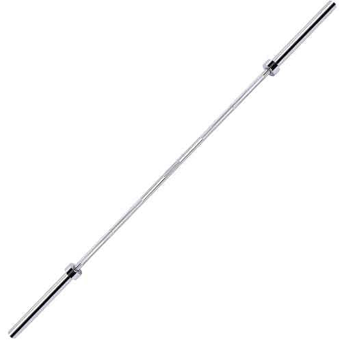 Fitvids Olympic 2-Inch Barbell Bar for Weightlifting and Powerlifting, 700 Pound Capacity, 2 Inch Diameter, Chrome, Multiple Sizes