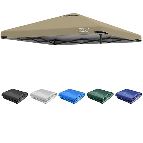 KAMPKEEPER Replacement Top Pop Up Canopy Tent Cover Roof with Air Vent and Adjustable Elastic Strap, Polyester UV Waterpro...