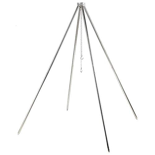 camping moon Weight Resistance 90KG Premium Fire Playstand All Stainless 304 Bonfire Tripod JP-MT-130