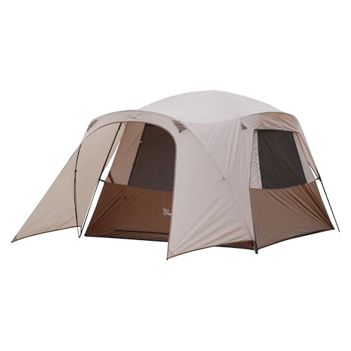 Vidalido 3-4 Person Tent with 1 Mesh Door and 2 Large Mesh Window, Double Layer Waterproof Portable Family Cabin Tent, 4 P...