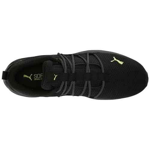 PUMA Mens Softride One4all Cross Trainer, Mens Black-Lime Pow-Cool Dark Gray, 8